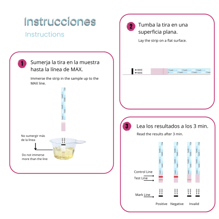 20 Tiras Test de Embarazo