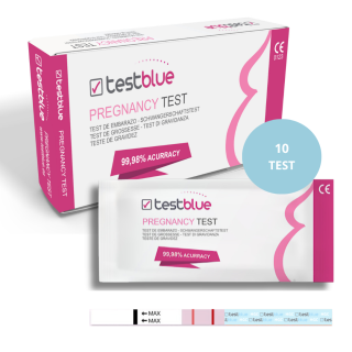 10 Tiras Test de Embarazo