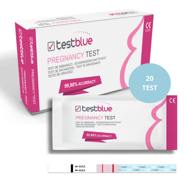 20 Tiras Test de Embarazo